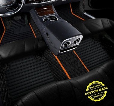 Discount Orange Hybrid Line Series Premium Car Floor Mats