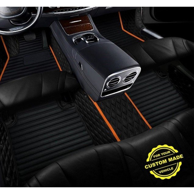 Discount Orange Hybrid Line Series Premium Car Floor Mats Discount Orange Hybrid Line Series Premium Car Floor Mats