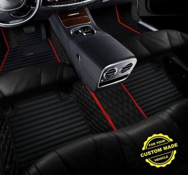 Discount Red Hybrid Line Series Premium Car Floor Mats