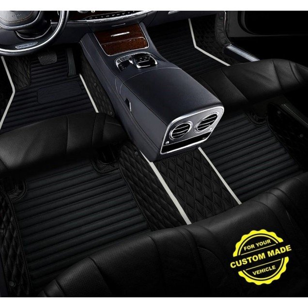Discount White Hybrid Line Series Premium Car Floor Mats Discount White Hybrid Line Series Premium Car Floor Mats