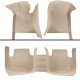 Discount Beige Luxury Leather Stripe Car Floor Mats