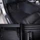 Discount Black Luxury Leather Stripe Car Floor Mats Discount Black Luxury Leather Stripe Car Floor Mats