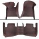 Discount Dark Brown Luxury Leather Stripe Car Floor Mats Discount Dark Brown Luxury Leather Stripe Car Floor Mats