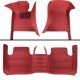 Discount Maroon Luxury Leather Stripe Car Floor Mats Discount Maroon Luxury Leather Stripe Car Floor Mats