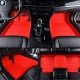 Discount Red Luxury Leather Stripe Car Floor Mats