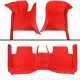 Discount Red Luxury Leather Stripe Car Floor Mats
