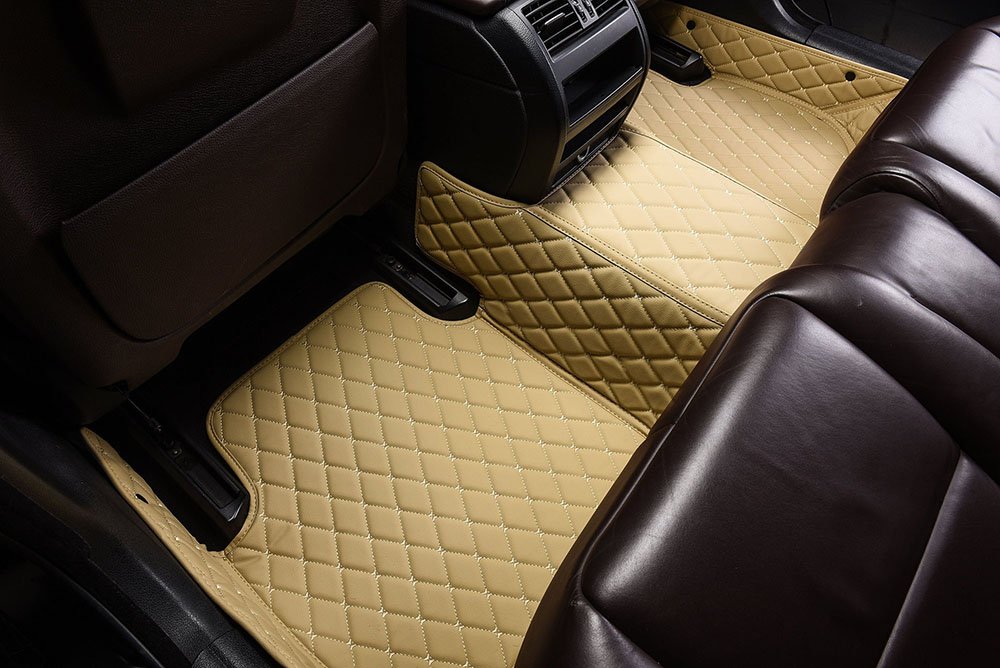 Discount Beige Custom Diamond Car Mats