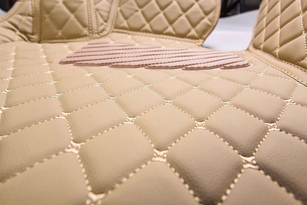 Discount Beige Luxury Leather Diamonds Car Floor Mats