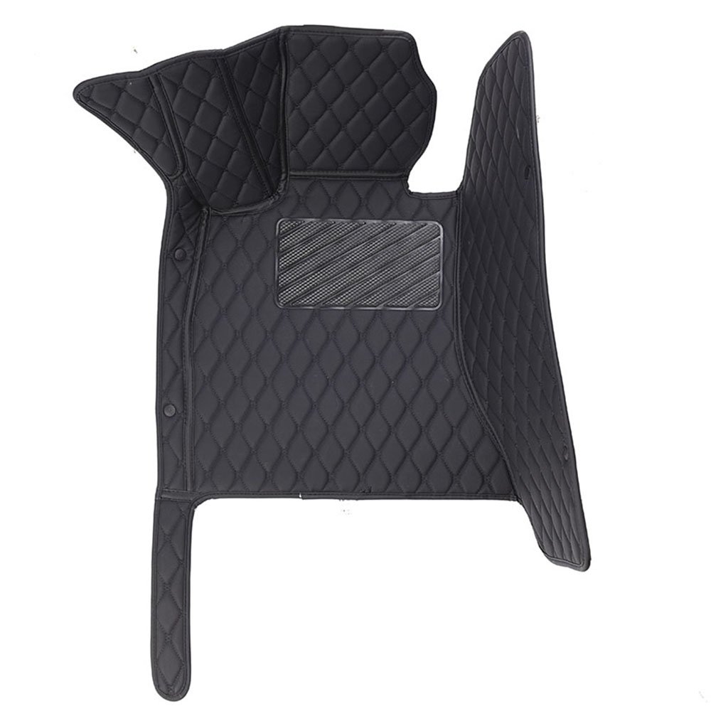 Discount Black and Black Stitching Diamond Car Mats Set