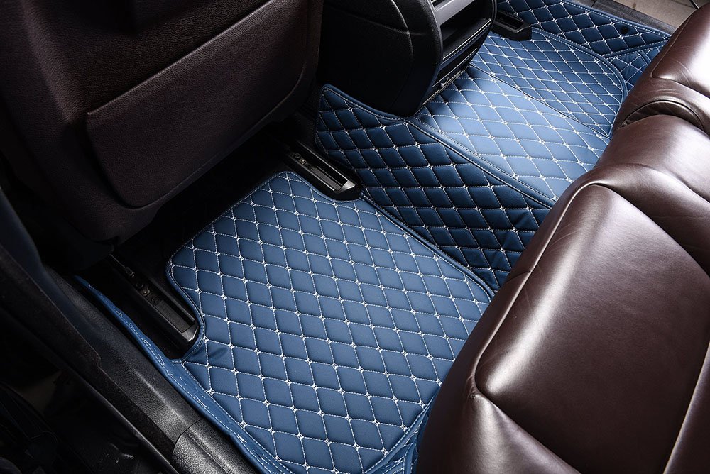 Discount Blue Custom Diamond Car Mats