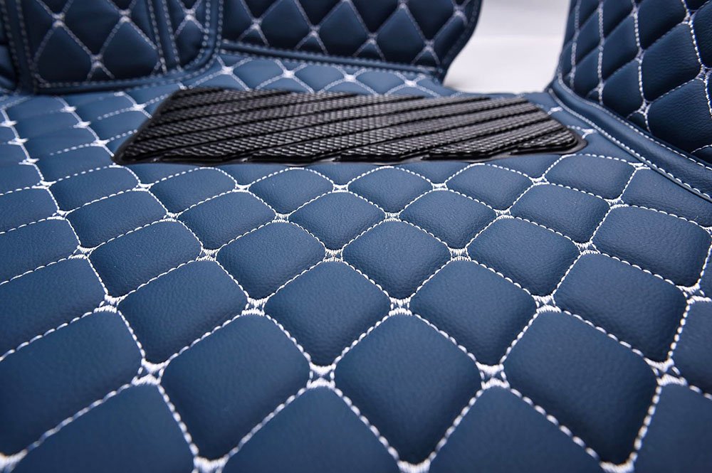 Discount Blue Luxury Leather Diamonds Car Floor Mats