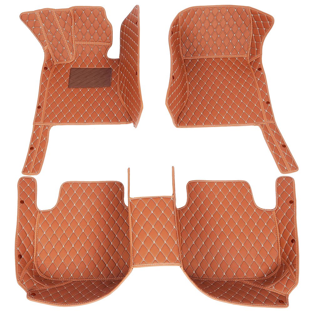 Brown Luxury Leather Diamond Car Mats for BMW M2