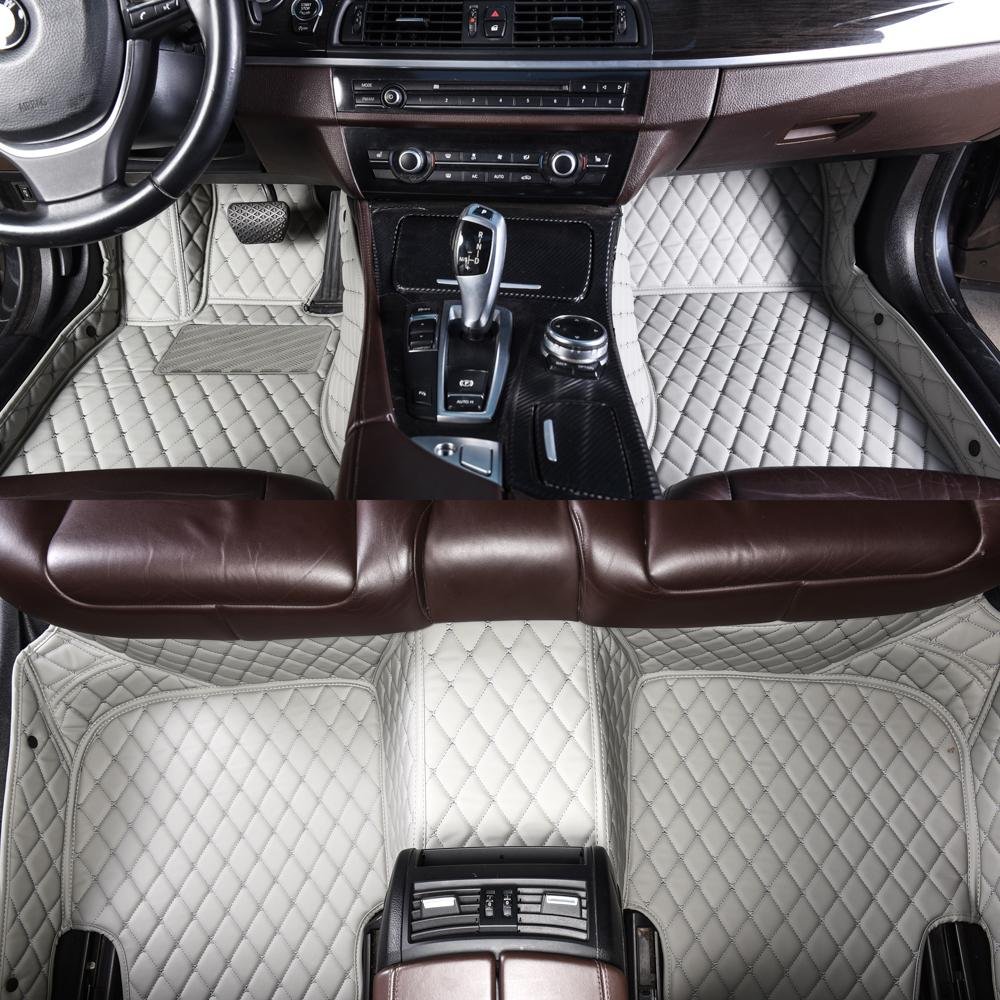 Discount Grey Luxury Leather Diamond Car Mats