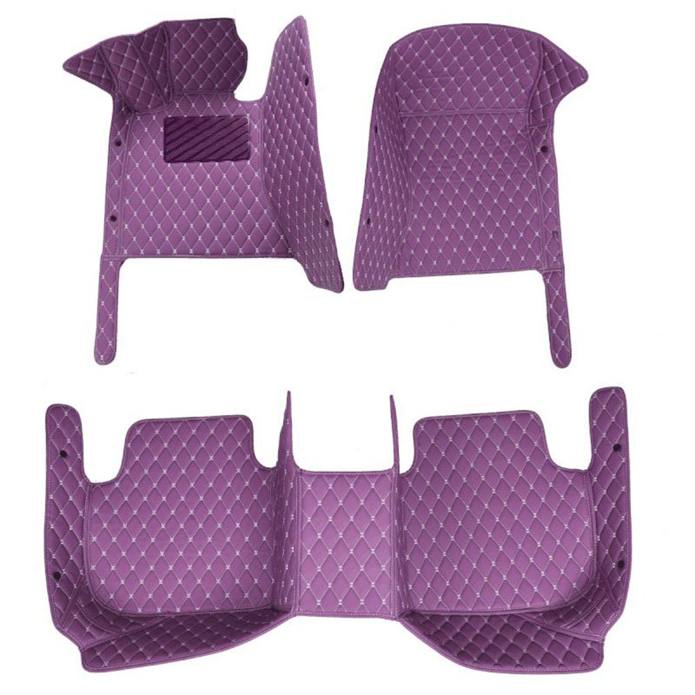 Discount Purple Luxury Leather Diamonds Car Floor Mats