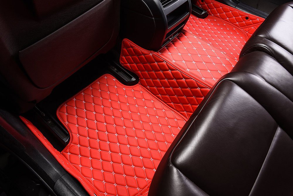 Discount Red Custom Diamond Car Mats