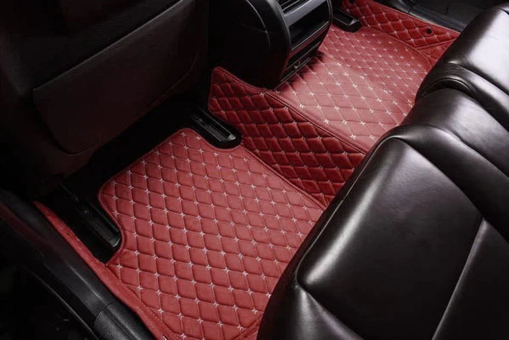 Discount Wine Red Custom Diamond Car Mats