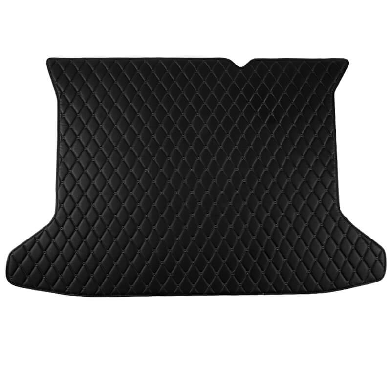 Discount Black and Black Stitching Luxury Leather Diamond Trunk Base Mats