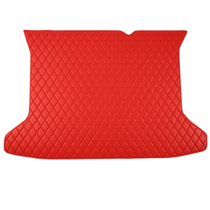 Discount Red Luxury Leather Diamond Trunk Base Mats