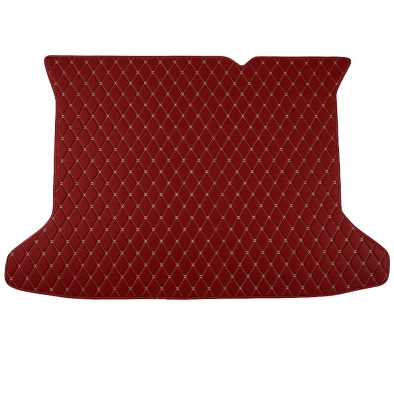 Discount Wine Red Luxury Leather Diamond Trunk Base Mats
