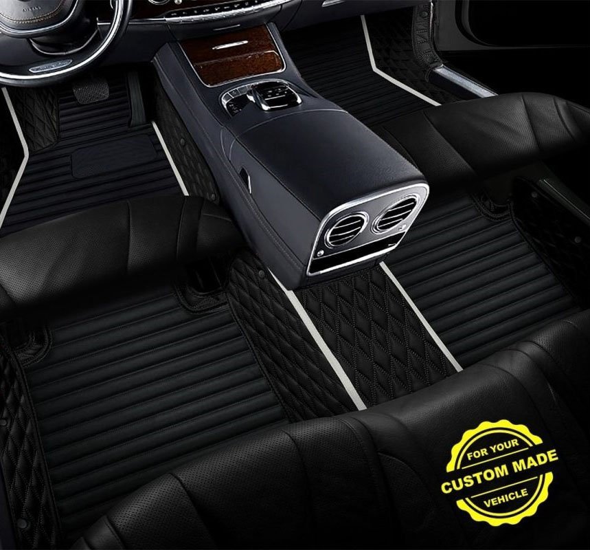Discount White Hybrid Line Series Premium Car Mats