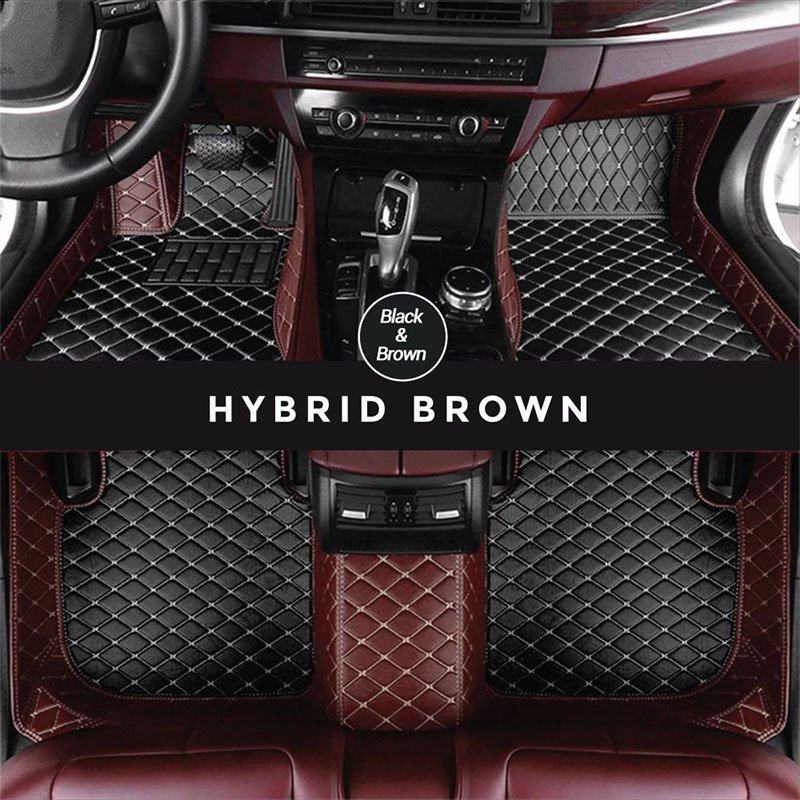 Black and Brown Hybrid Mode Premium Diamond Car Mats for BMW M2