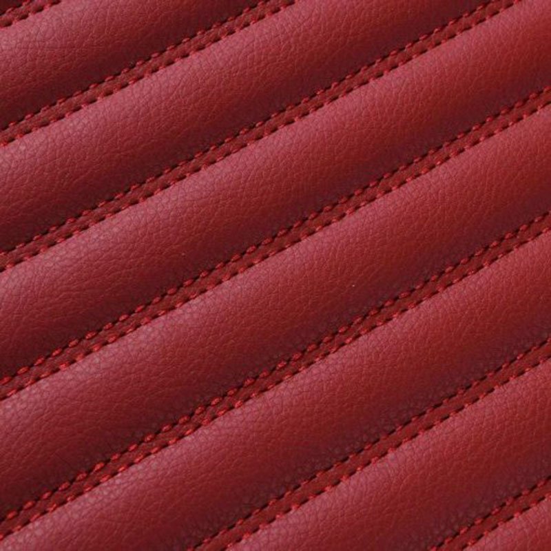 Discount Maroon Luxury Leather Stripe Car Mats