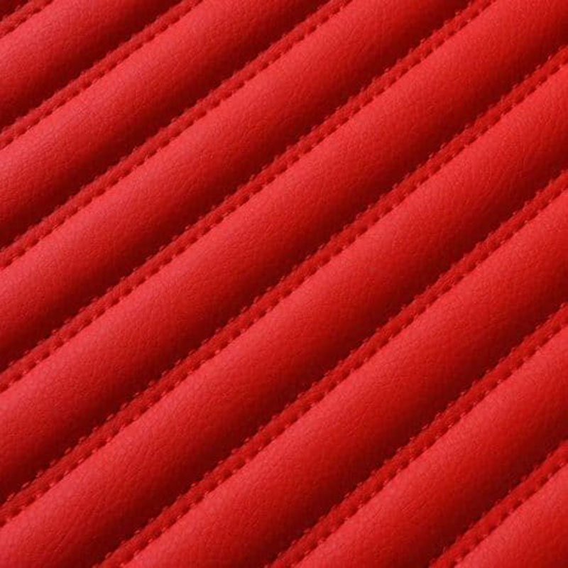 Discount Red Luxury Leather Stripe Car Mats